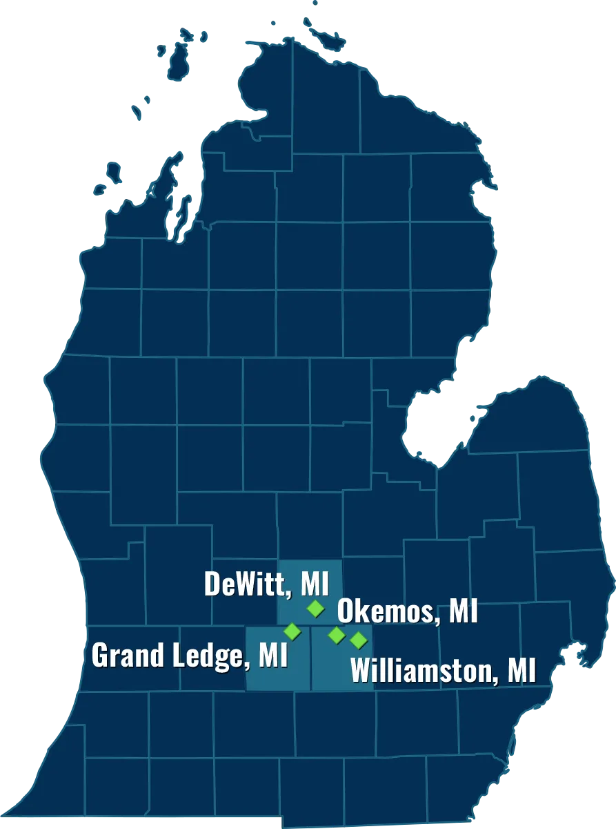 Lansing Michigan service area map